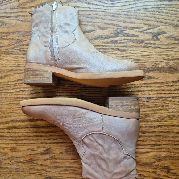 NIB BED STU ROAN Diabolical Leather Ankle Bootie Bone Size 7.5 - Picture 5 of 16